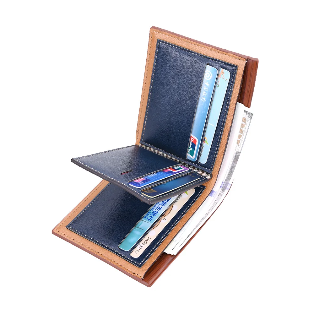 Gemeer Ретро стиль мужской кожаный Роскошный кошелек короткий тонкий мужские