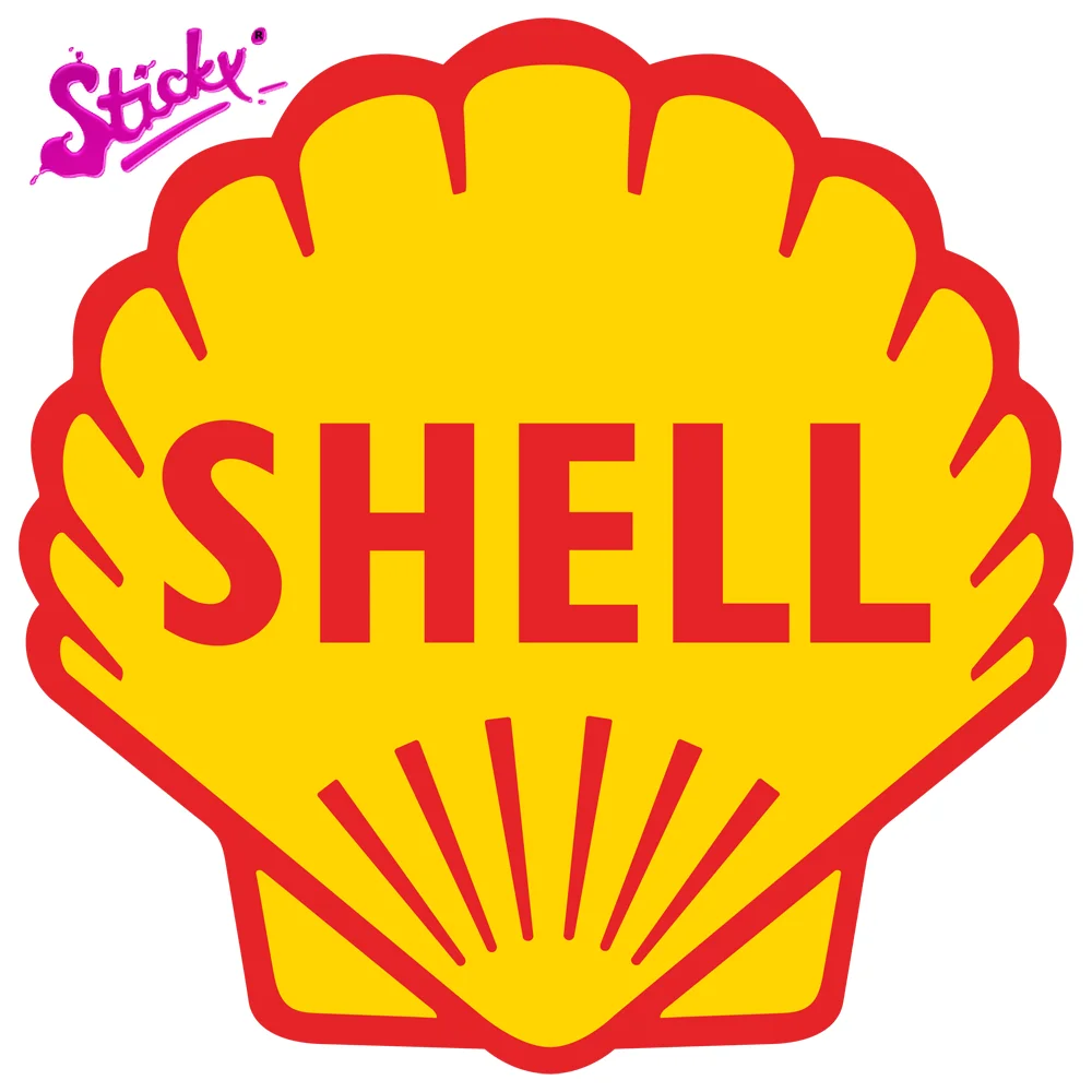 

STICKY Shell Oil Racing Signs Car Sticker Decal Decor Waterproof Motorcycle Off-road Sticker Vinyl