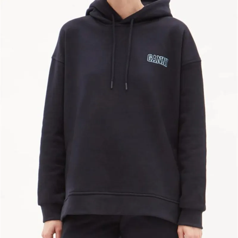 

Женский хлопковый свитшот с капюшоном, повседневный Свободный свитшот с длинным рукавом и буквенным принтом на осень-зиму 2021