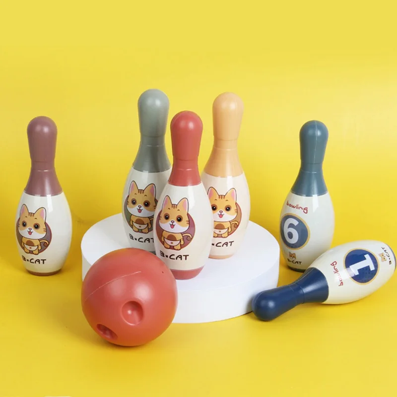 

Набор детских игрушек для дома, красочный узор, товары для боулинга, спортивная игра для боулинга, интерактивные товары для внутреннего спо...