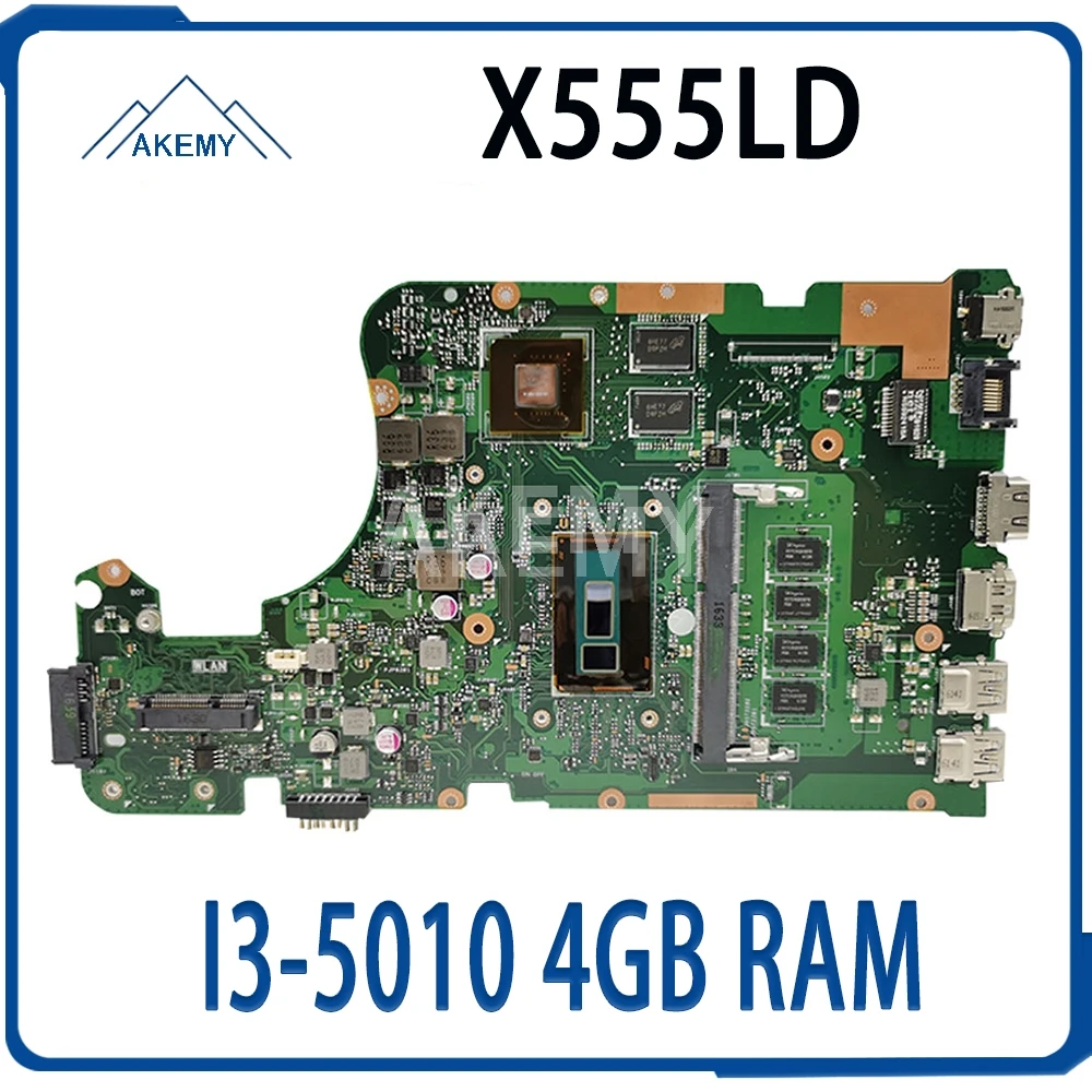 100% новый для asus X555LD материнская плата X555LB X555LJ i3 5005/i3 5010 4 Гб Оперативная память с