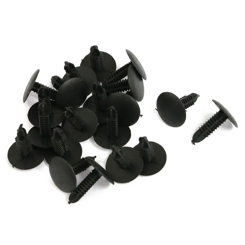 

20Pcs Plastic Fir Tree Trim Panel Clips 16mm Head for 4.8mm Hole Black