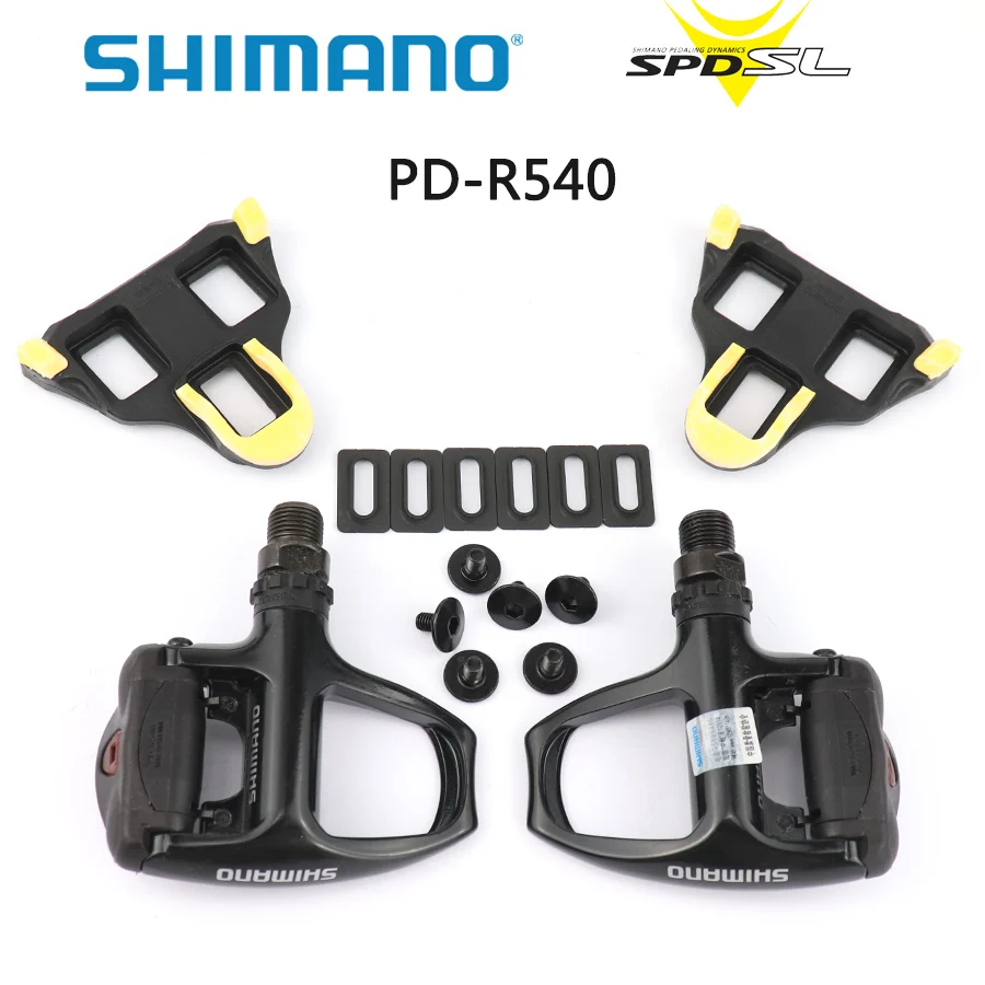 Shimano PD R540 педали самоблокирующиеся Spd для шоссейного велосипеда бесцветные с SPD