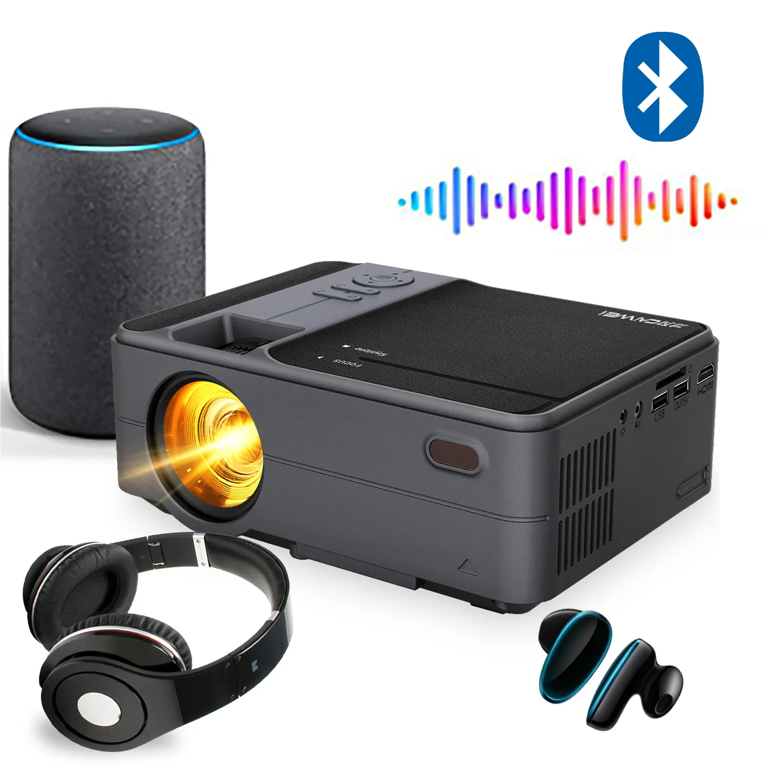 Домашний проектор C180AB видеопроектор со светодиодной подсветкой Android 6 0 Full Hd 720P