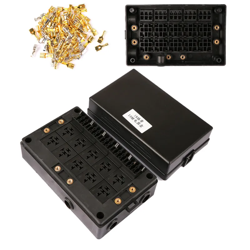 

Новый стиль Высокое качество Универсальный 18-полосный держатель предохранителя + 10-полосная релейная розетка коробка Пыленепроницаемая для автомобильной морской #293091