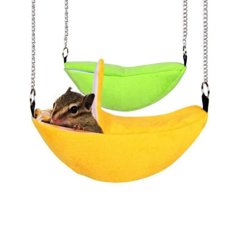 

Животные Дизайн домашних животных банан хомяк гамак для крысы клетка дом гнездо хомяк теплый дом маленькая фотография