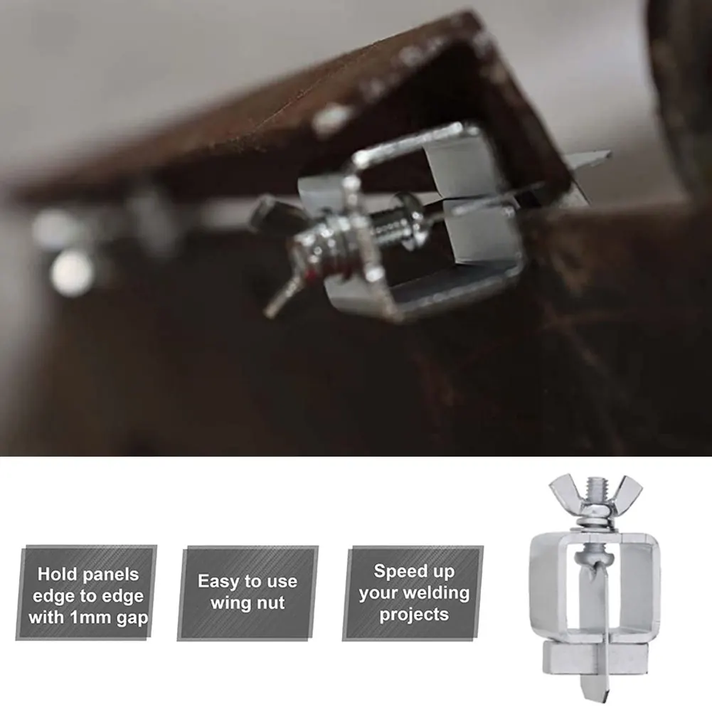 

8PCS Butt Welding Clamps Galvanized Steel Auto Body Panel Clips Edge To Edge Welding Clips For Precision Butt Weld Welding Part