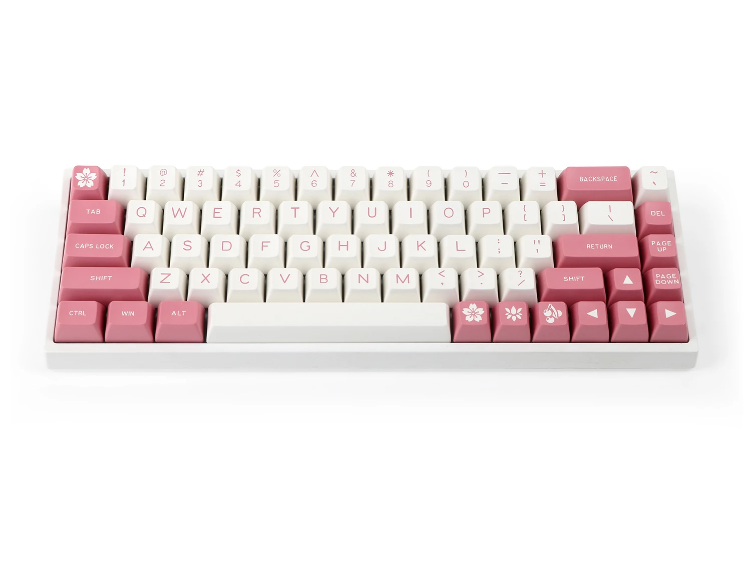 Набор клавиш Maxkey 130 клавиши SA розовые и Белые Двойные колпачки ABS для механической