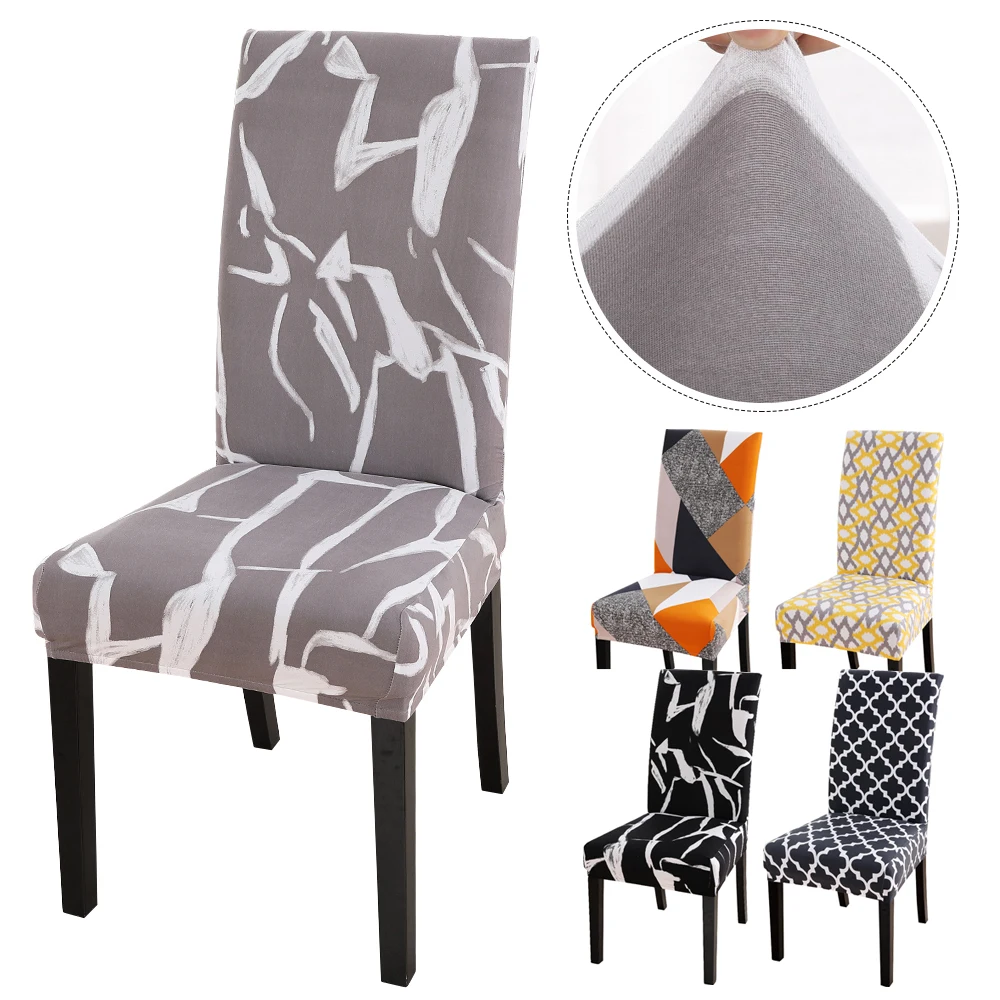 1/2/4 шт. чехол для кресла спандекс печатных Обеденная банкета с узором из
