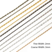 5mlot necklace bracelets metal chains antique bronze plated bulk for diy jewelry making findings materials supplies wholesale