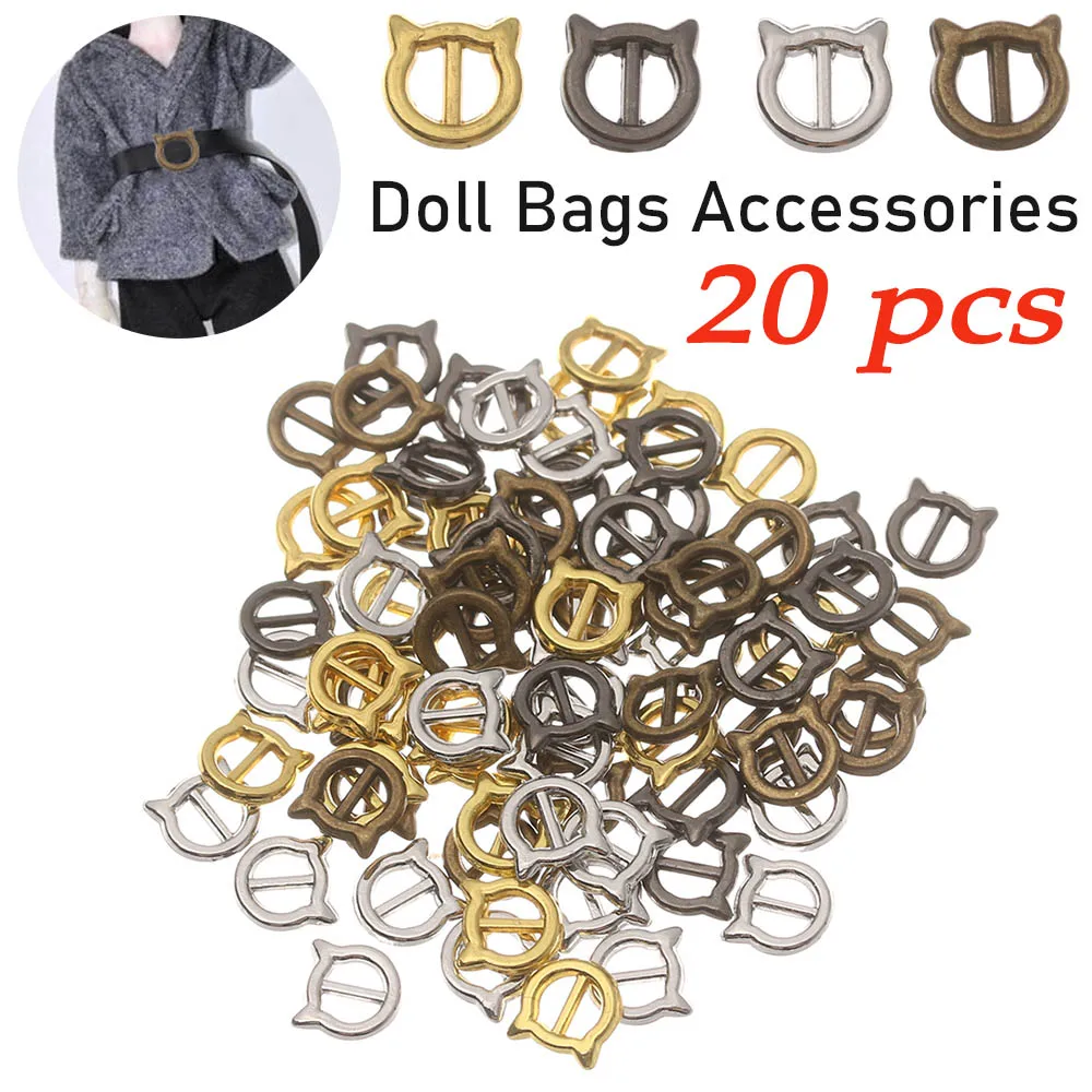 20 шт. 4 мм Мини ультра маленькая Пряжка для кошек пряжки кукольных сумок три