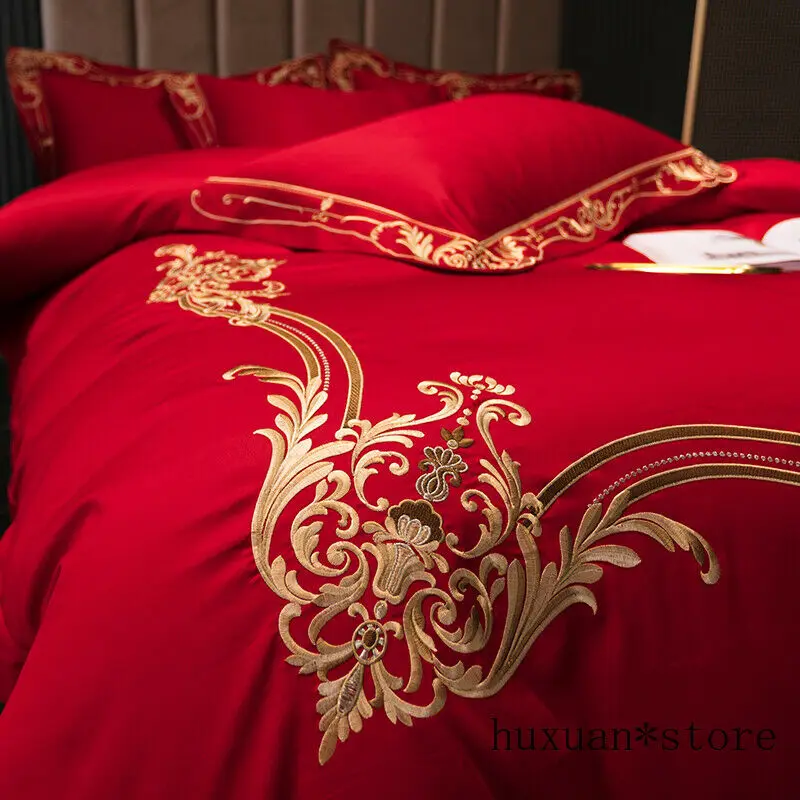 

600TC Egyptian Bedding Sets Bed Set Queen King Duvet Cover Fitted Bed Sheet New