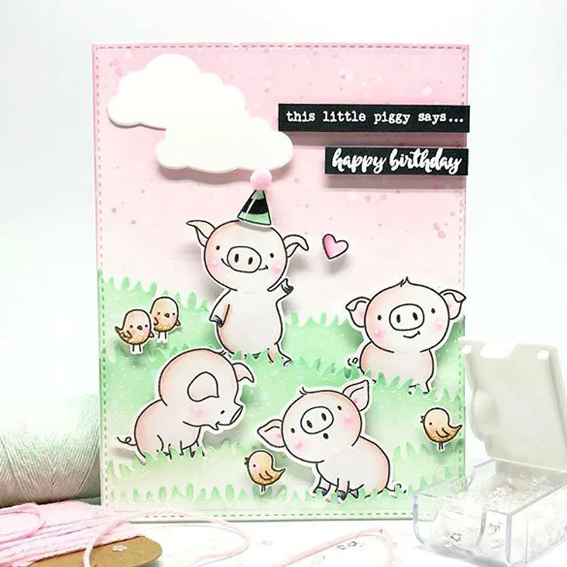 Милая благородная Толстая свинка маленькая птица цветок воздушный шар