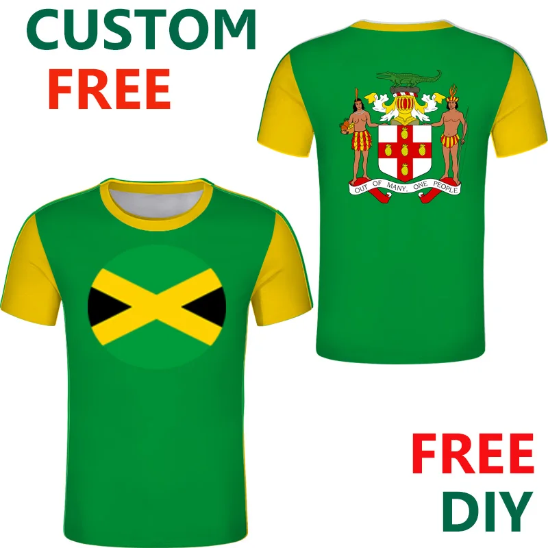 Jamaica футболки на заказ для мужчин спортивный топ Бесплатная DIY Настроить страна jm