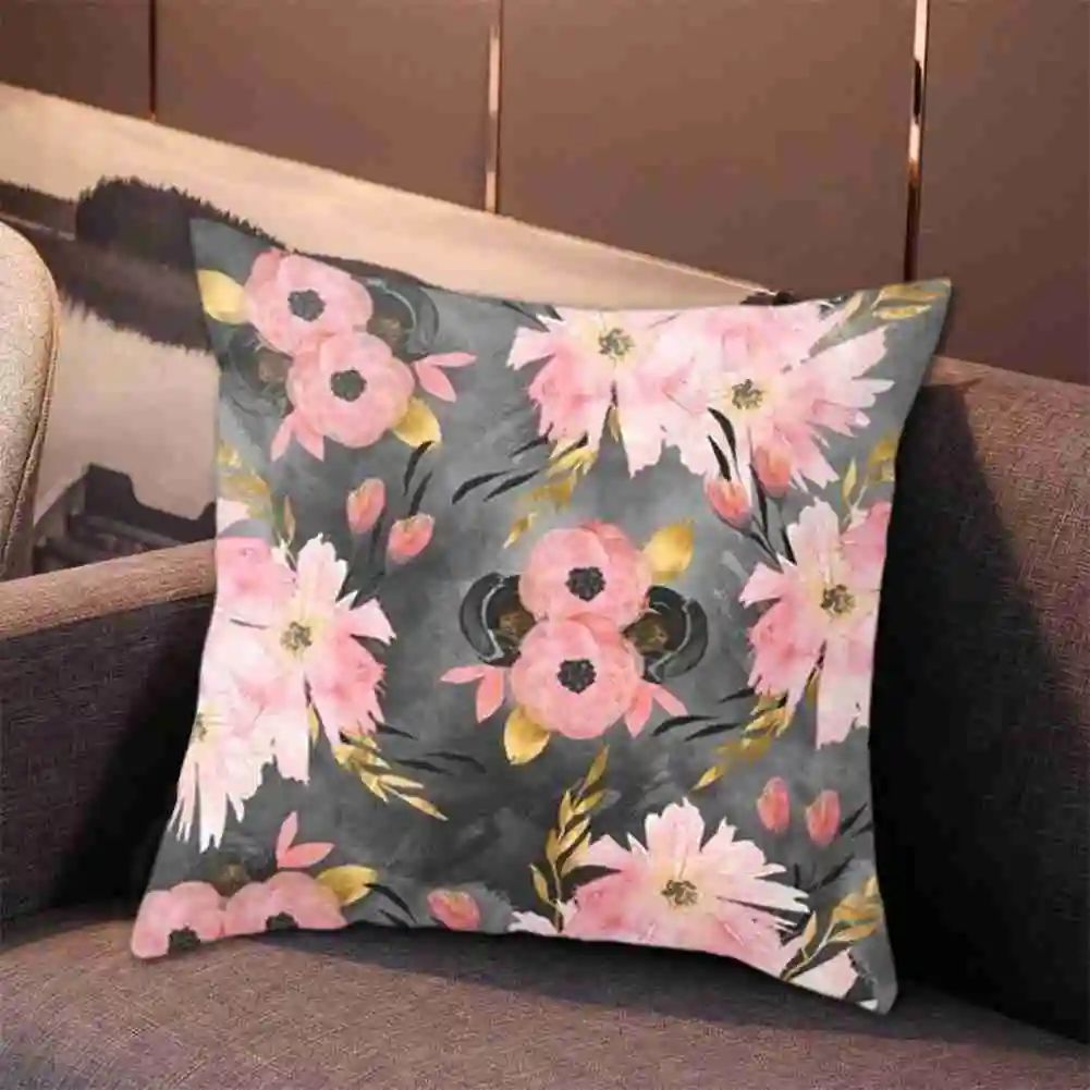 

45x45CM Vintage Rose Flower Floral Home Pillow Case Cushion Cover Family Wedding Party Sofa Seat Chair Decor Car Office Nap Gift