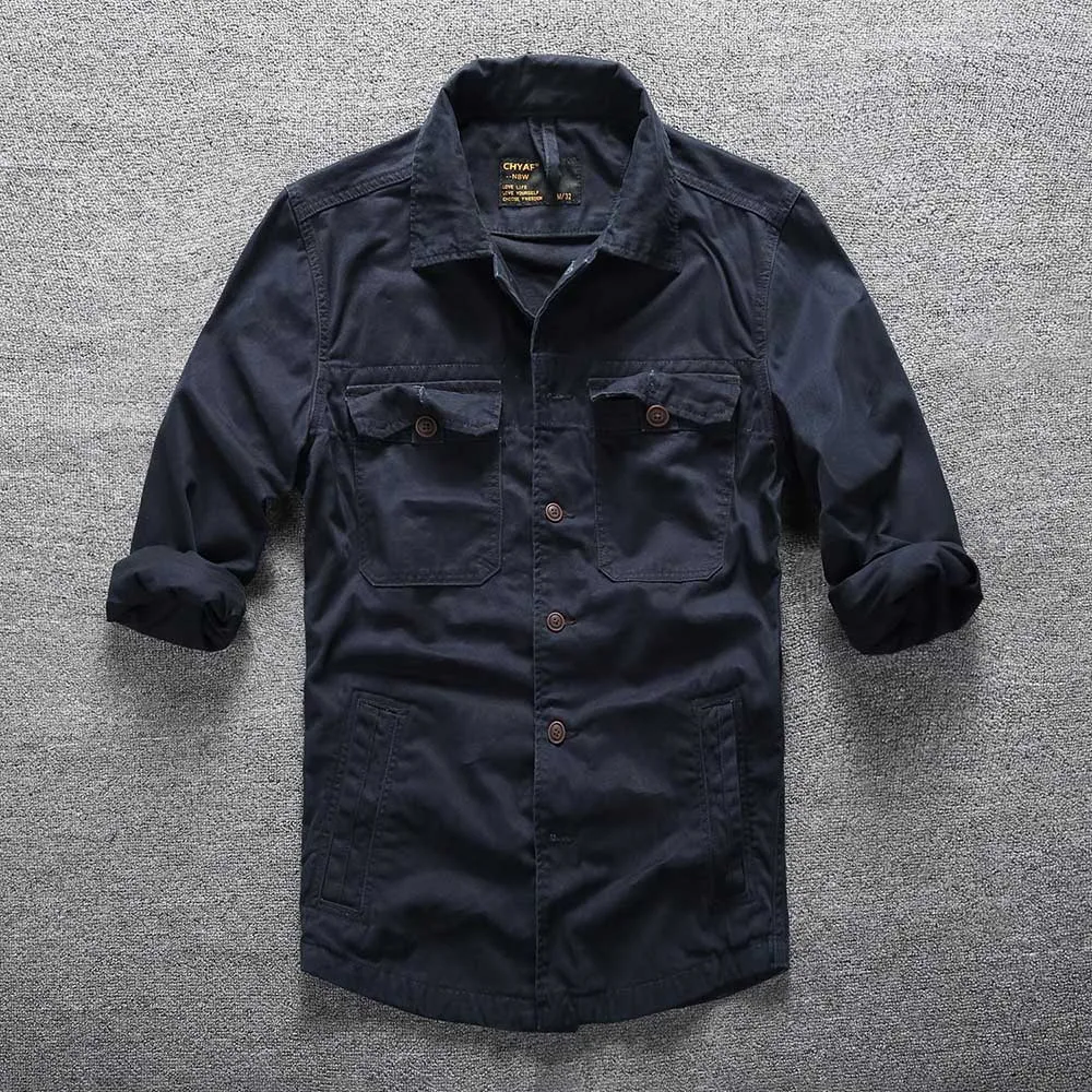 New Fashion Camouflage Shirts Men's Casual Military Army Style Cargo Shirt Long Sleeve Streetwear Clothing