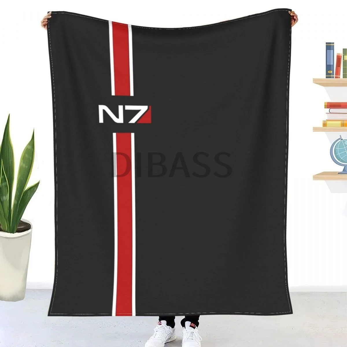 

N7 Emblem, Mass Effect Comforter 3D Printed Flannel Throw Blanket
