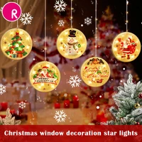 magixun christmas lanterns led color painting chandeliers hanging light led copper string lights window room christmas