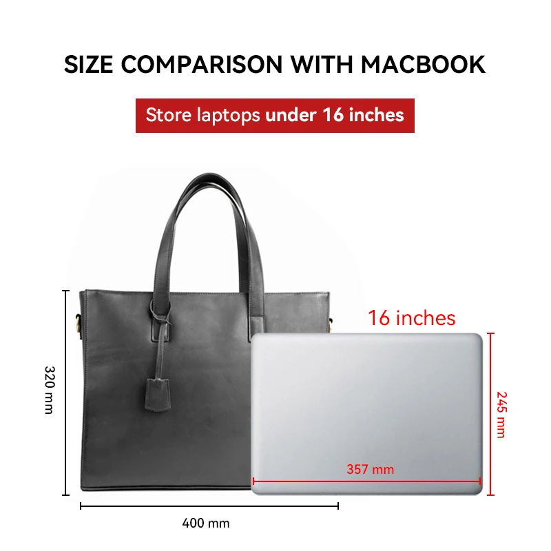 Handmade Men's Briefcase Genuine Leather Messenger Office Shoulder Bags For Women Fit For 16'' Laptop Maletines Hombre Handbag