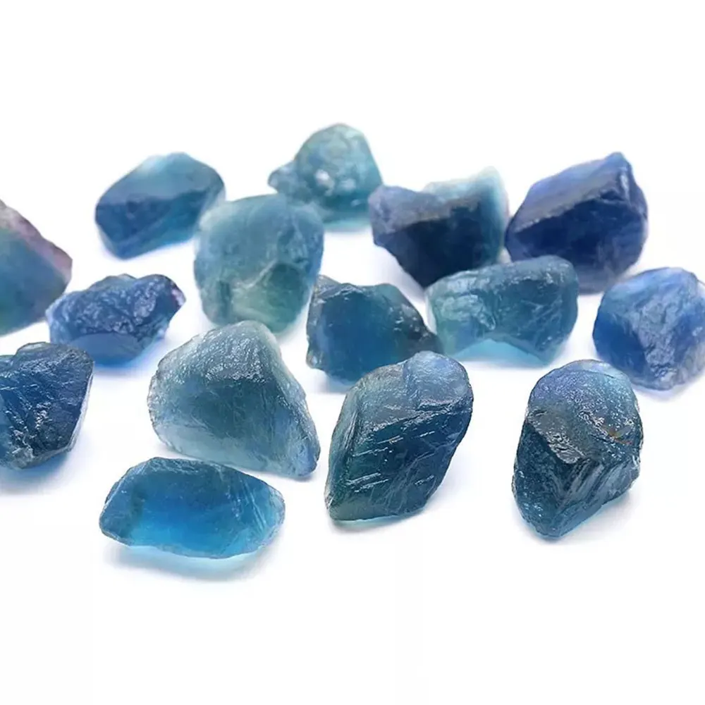 

100g Lot Bulk Random Natural Blue Fluorite Quartz Rough Raw Crystal Stone Rock Mineral Specimen Healing Reiki Home Decoration