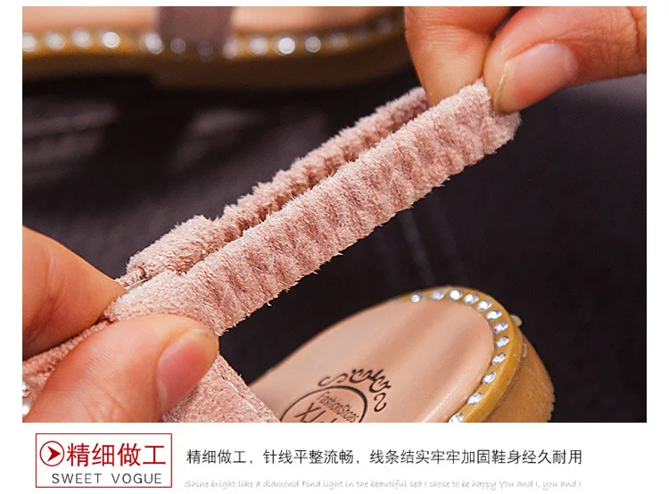 

2021 Summer New Girls Pearl Sandals Fashion Baby Beach shoes Open-toed Princess Shoes Non-slip Children Sandals Kids