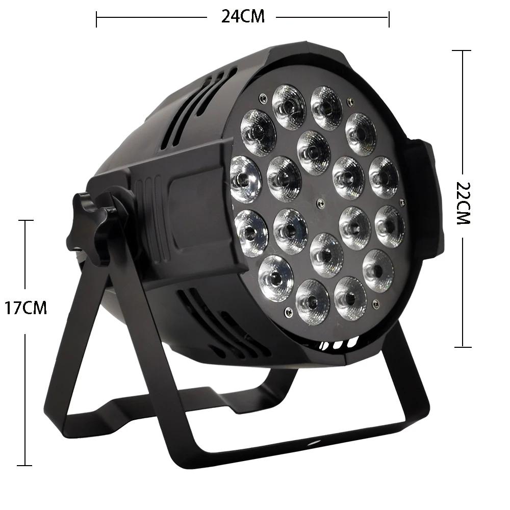2 шт./18x18 Вт светодиодный прожсветильник Тор par s dmx led rgbwa uv 6 в 1 плосветильник