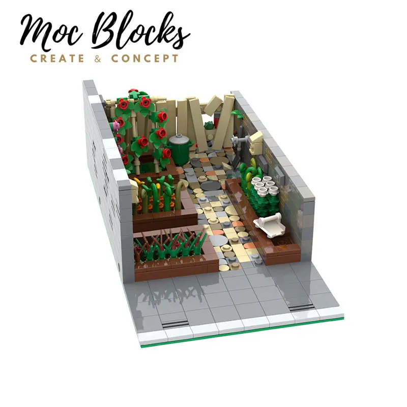 

Community Allotment Garden MOC-63861 Architecture Building Blocks Collection Street View City Model Christmas Gifts Toys For Kid