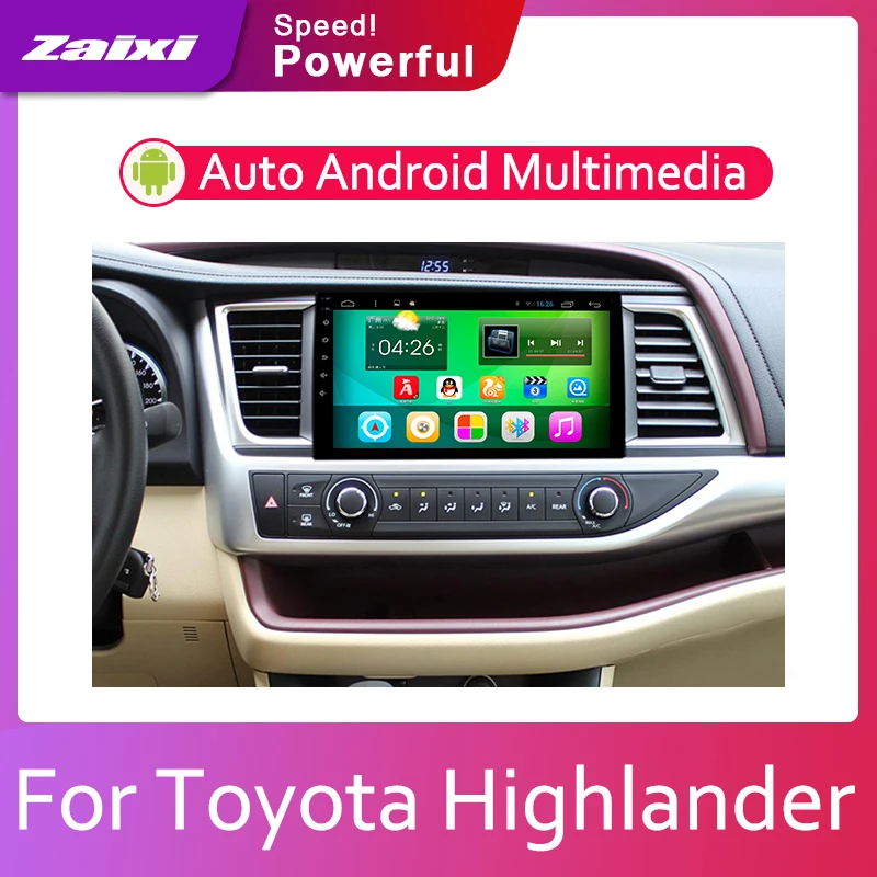 ZaiXi автомобильная система Android 1080P ips lcd экран для Toyota Highlander (XU50) 2014-2019 автомобильный
