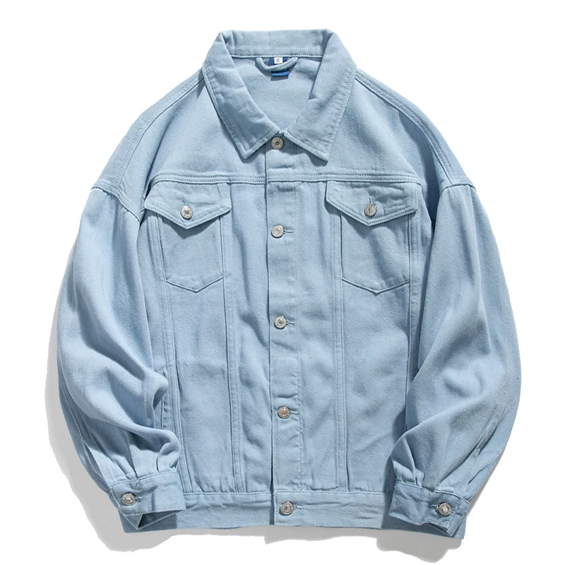 

7 Colors Available Men’s Casual Denim Jacket Fashion Trend Youth Classic Men’s Cotton Denim Coat Stretch Daily Men’s Denim Tops