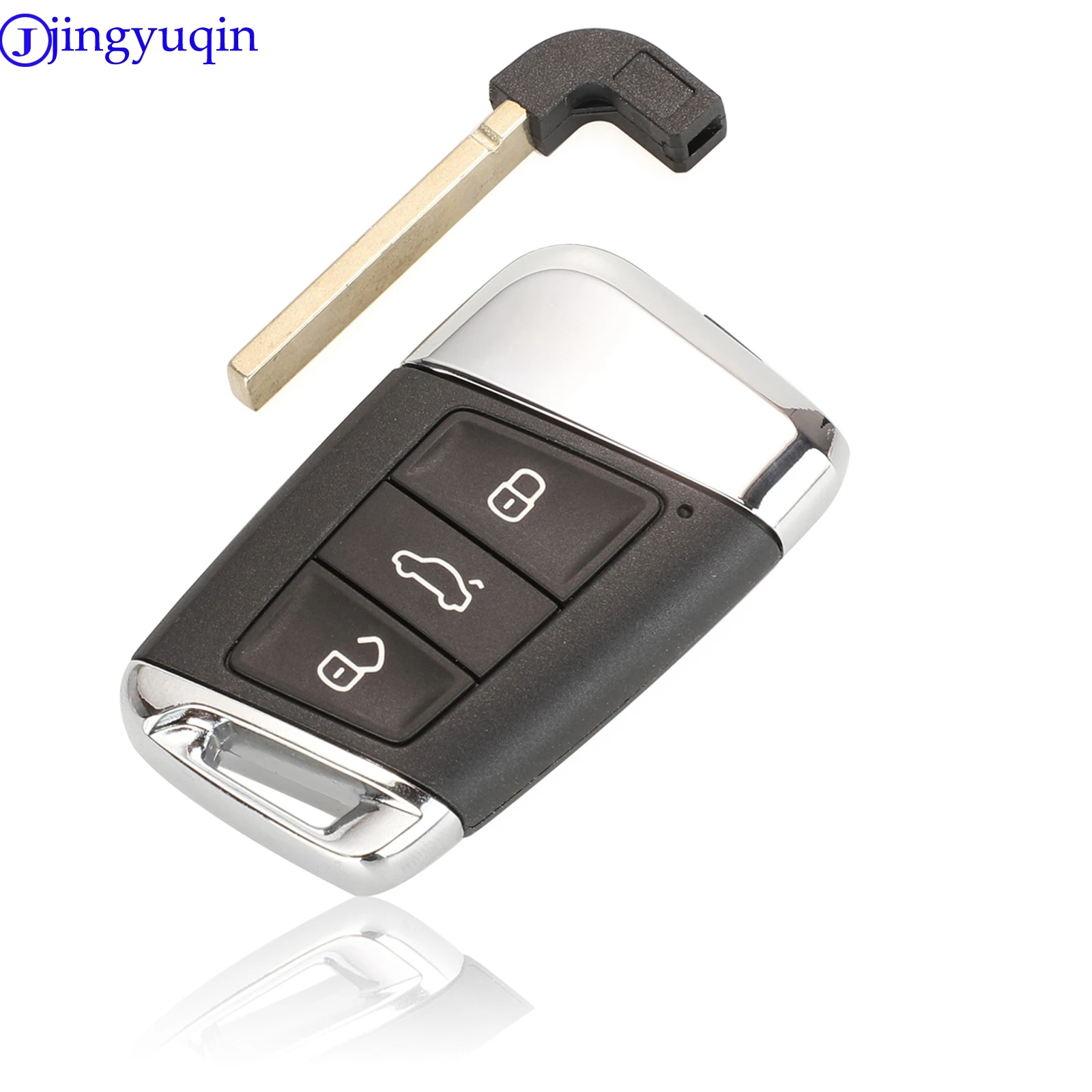 Фото Чехол jingyuqin с 3 кнопками для смарт ключа автомобиля чехол Volkswagen VW Passat B8 новинка