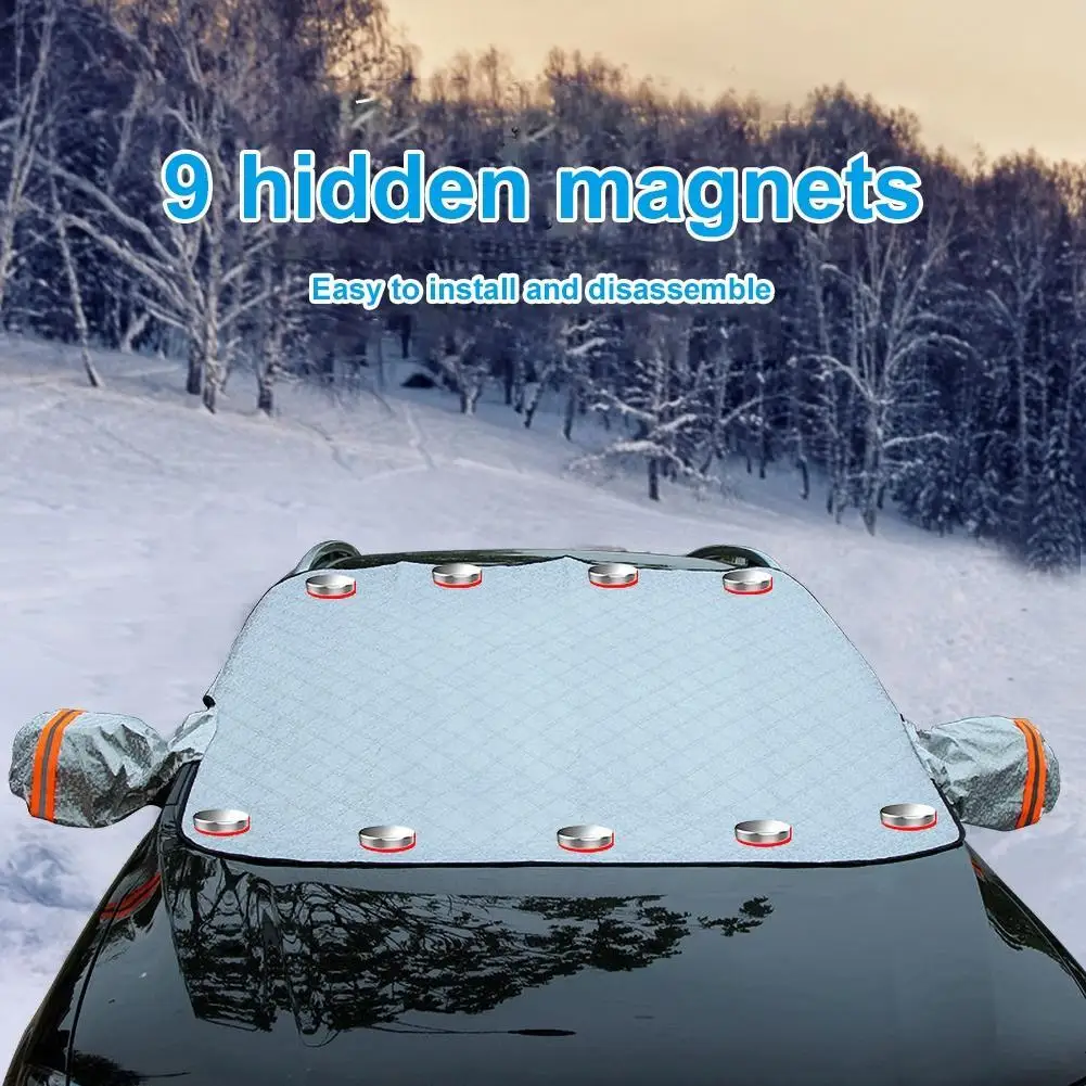 

Winter Thick Magnetic Car Front Windshield Anti UV Sunshade Snowt-proof Cover
