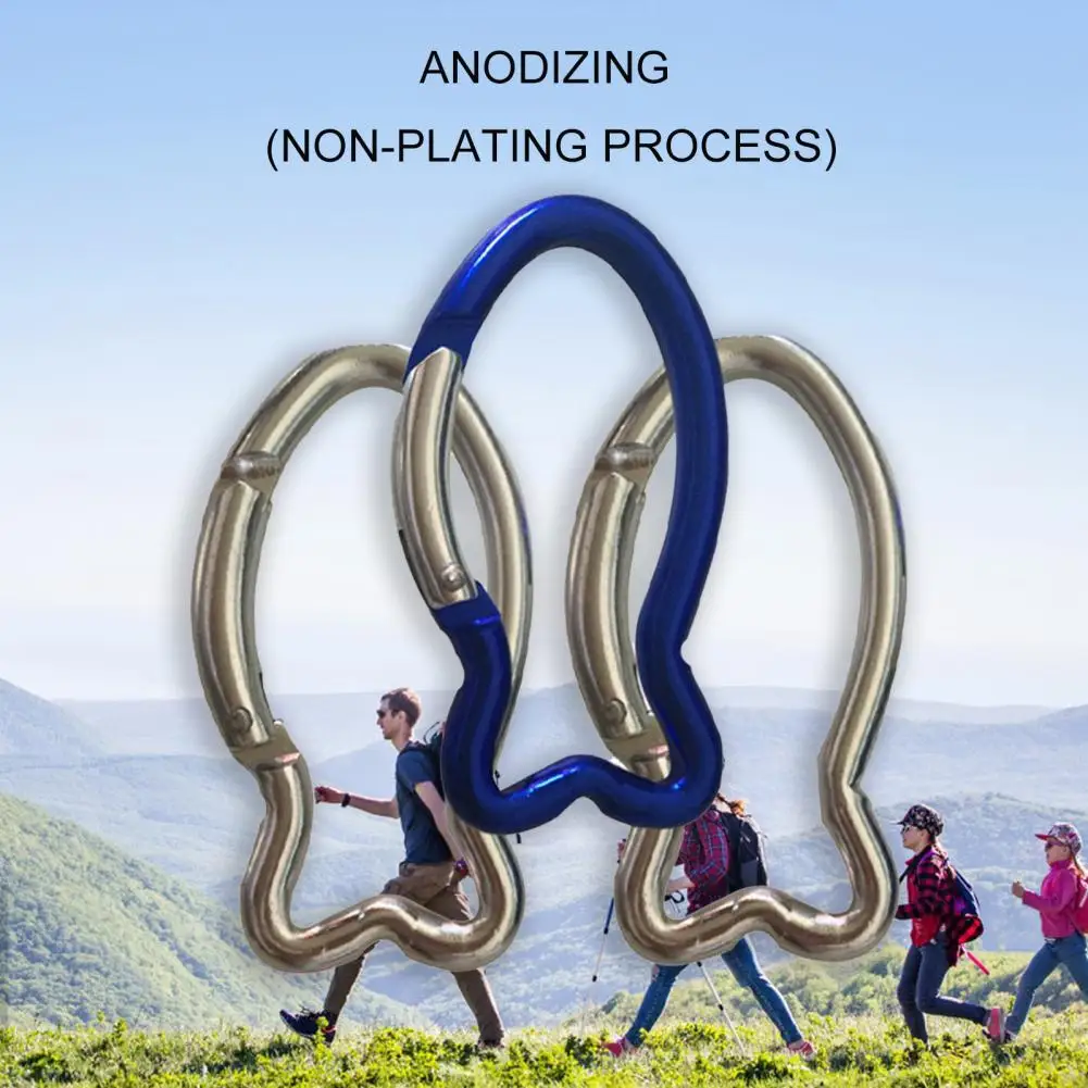

2Pcs Portable Multifunctional Fish-Shaped Buckle Aluminum Alloy Carabiner for Backpacks Climbing Accessories
