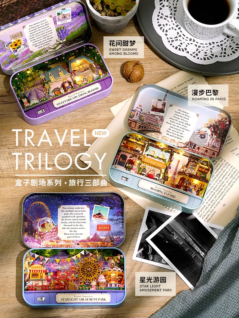 

Box Theatre Dollhouse Furniture Miniature Toy DIY Miniatures Doll House Furnitures Casa Toys for Children Birthday Gift