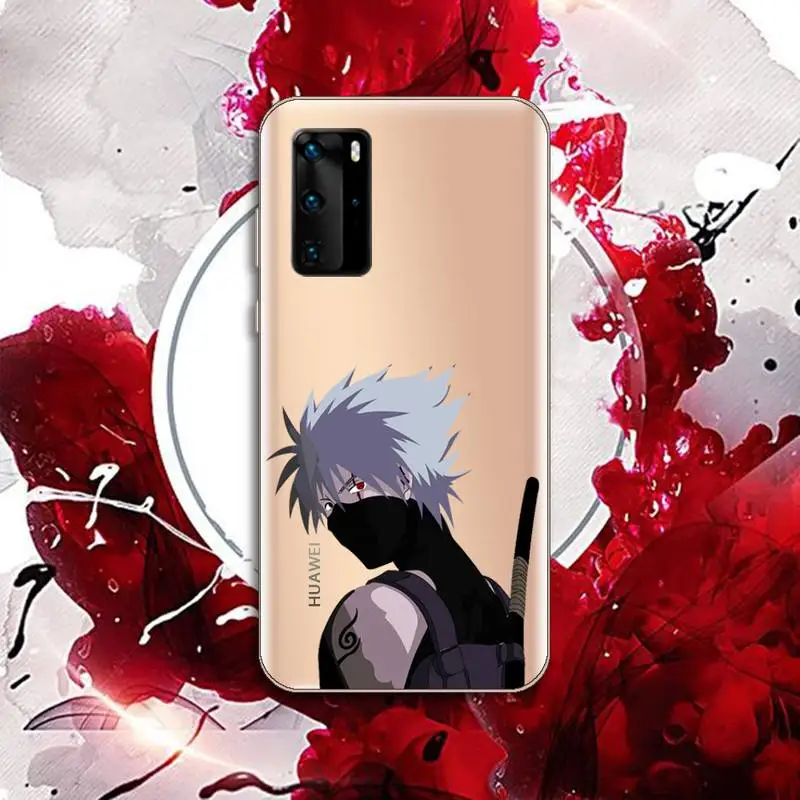

Kakashi Naruto Phone Case Transparent for Huawei P20 P30 P40 honor 8 10i P smart 2019 Samsung A71 A21S S10 20 plus