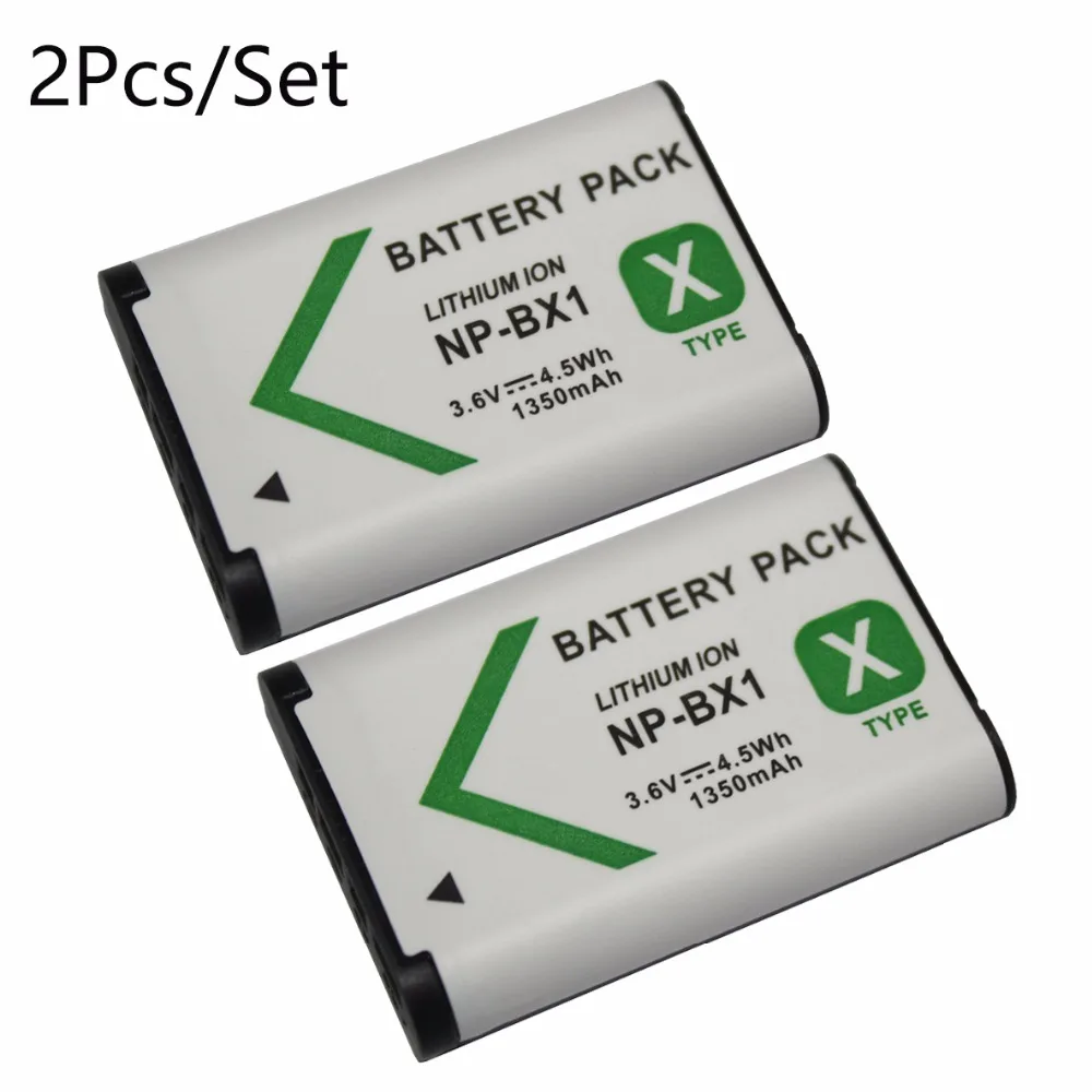 Аккумулятор NPBX1 NP BX1 1350 мАч 2 шт. для Sony DSC RX1 RX100 AS100V M3 M2 HX300 HX400 HX50 HX60 GWP88 AS15 WX350 |