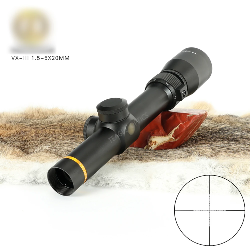 

1.5-5X20 Mil-dot Reticle Sight Rifle scope Tactical Riflescopes Hunting Scope Sniper Gear For Rilfe Air Gun