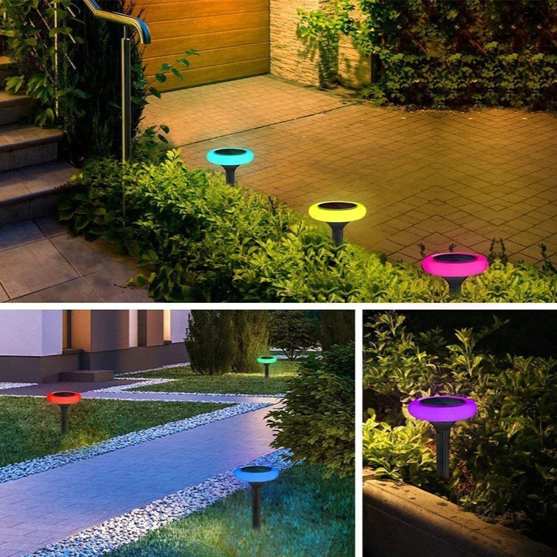

Solar Outdoor Path Led Landscape Lights Led Garden Outdoor Lawn Lighting Colorful Underground Lamp for Yard Terrace Decking Step