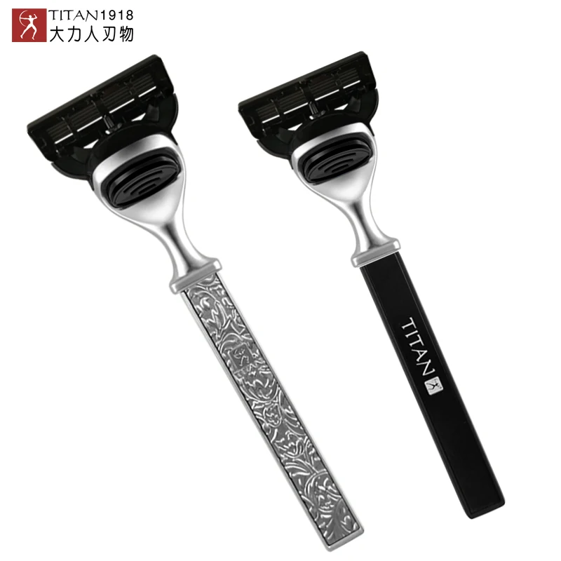 

Titan 5 Shaving Machine Safety Razor Holder Face Shaver Cassettes Shave Beard With Replaceable Blades For Men