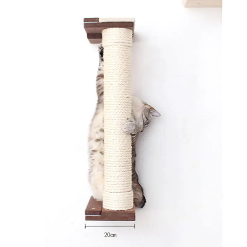 Настенное крепление для кошек скребок котенок скалолазание Когтеточка из сизаля