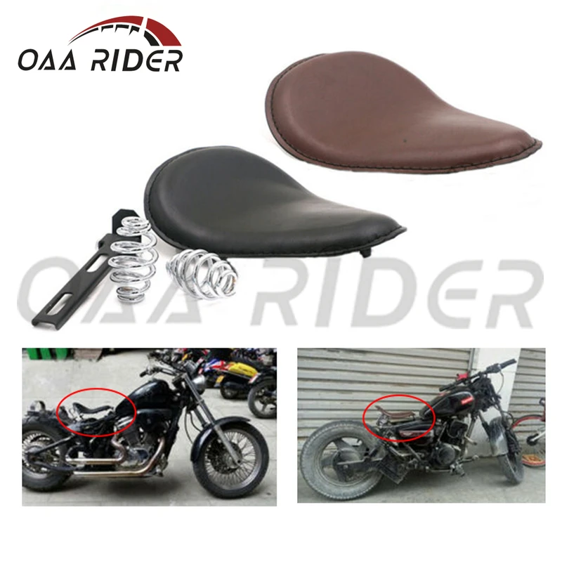 Мотоцикл Solo Seat Kit с пружинным кронштейном Кожаная подушка для Harley Sportster XL 883 1200 X48