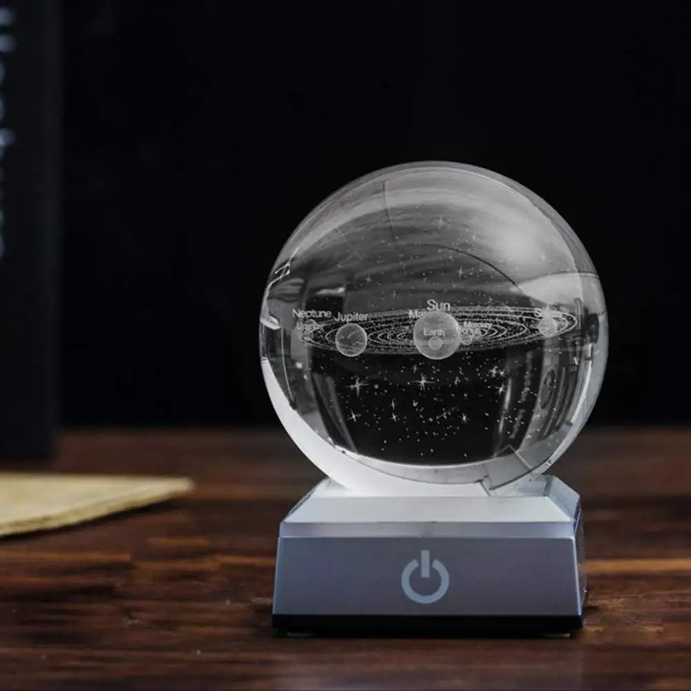 60/80 мм Творческий 3D Солнечный Системы модель светодиодный светильник из