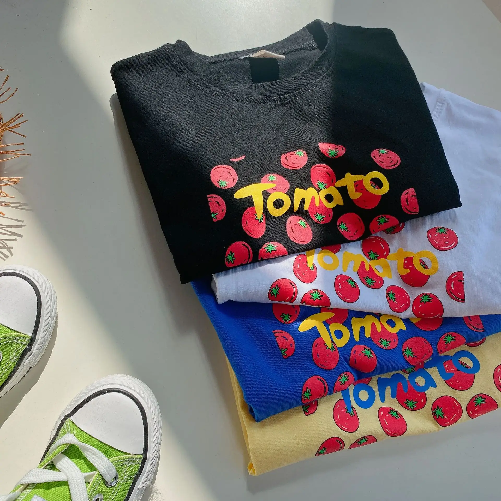 

Kids T Shirt Summer New Children's Cotton Short Sleeve T Shirt Cute Fruit Print Lovely Tshirt for Boys and Girls Toddler Clothes