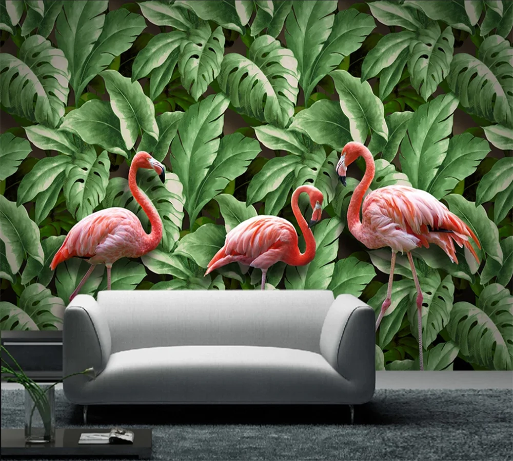 Пользовательские 3D обои росписи скандинавские ручная роспись тропический дождь