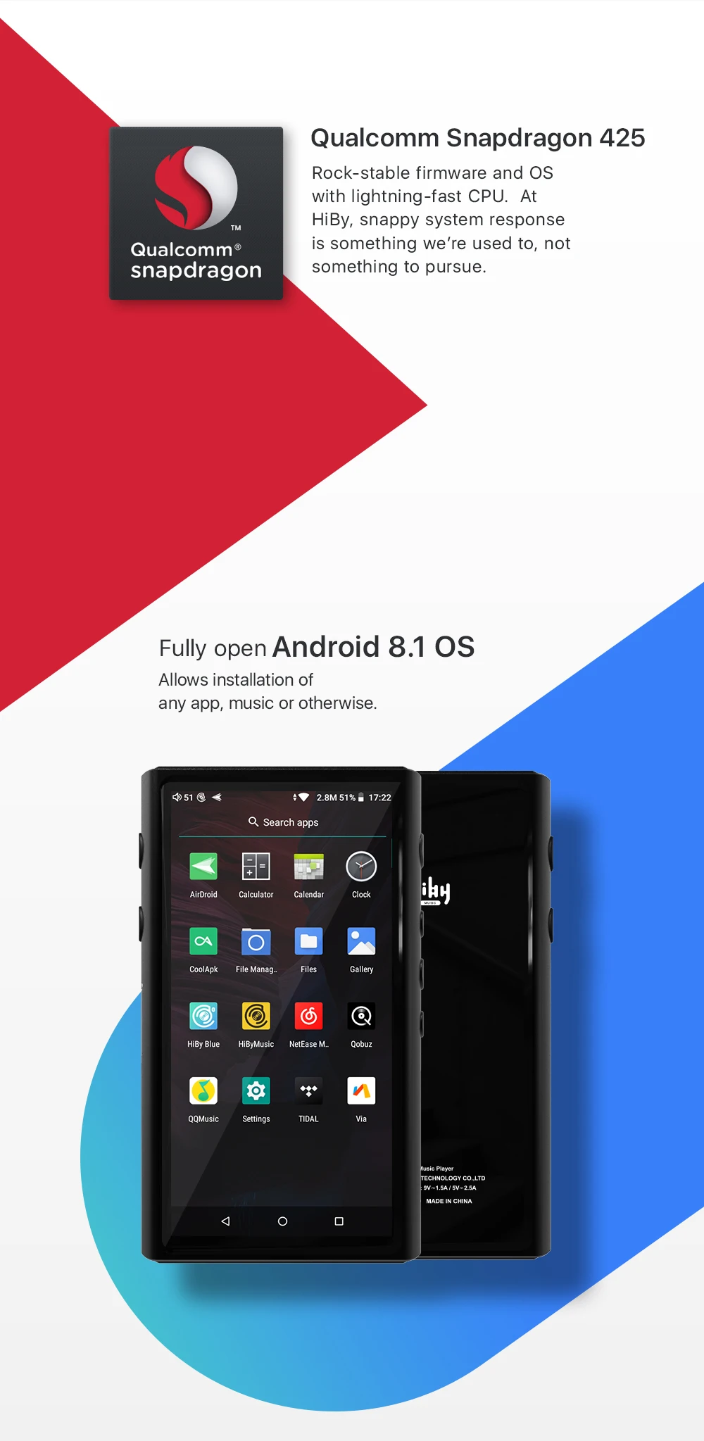 HiBy R5 Android 8,1 HIFI Lossless музыкальный mp3-плеер Amazon Music Ultra HD/WiFi/Air Play/LDAC/DSD/aptX/Dual CS43198/Hi-Res/MQA