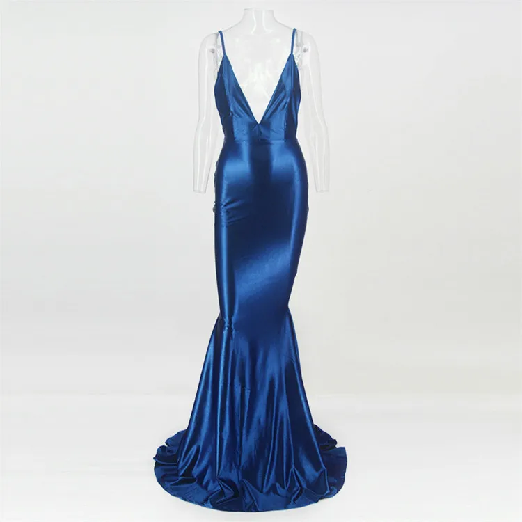 Женское облегающее Платье макси с открытой спиной без рукавов вечерние длинные