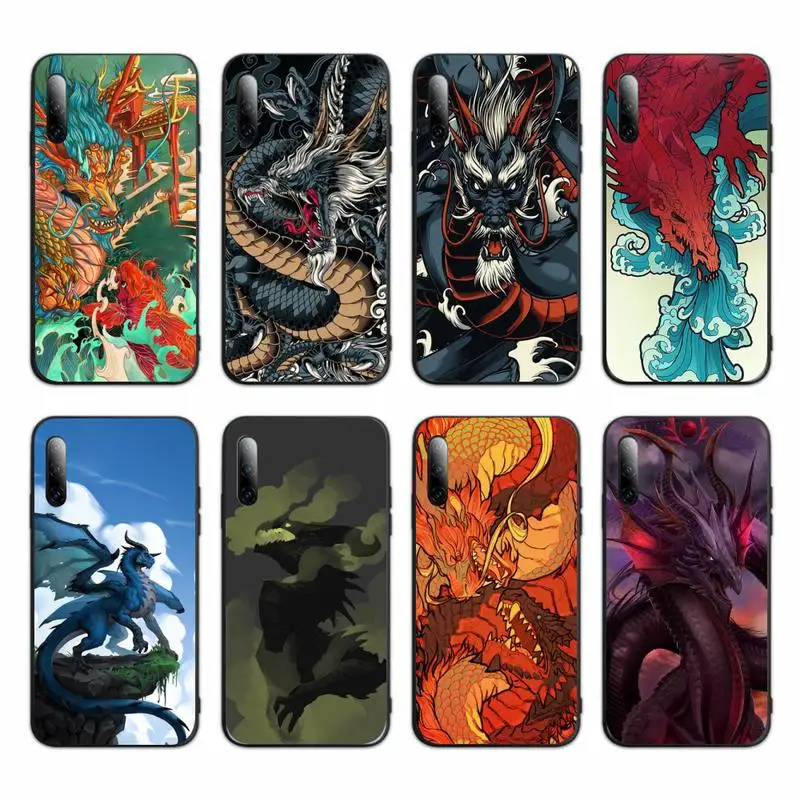 

Dragon Art Phone Case For Huawei P30 Pro P20 Lite P10 P40 E P Smart Z Plus 2018 2019 2020 Mate 20 10 Cover