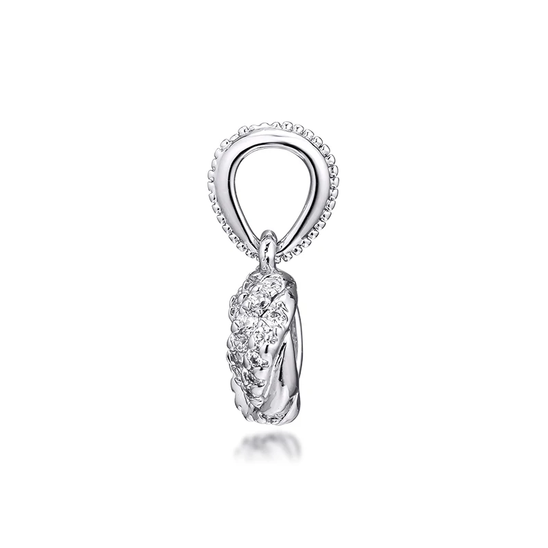 Подходят для браслетов Pandora браслет 925 пробы серебро Игристые Любовь Узел Серьги