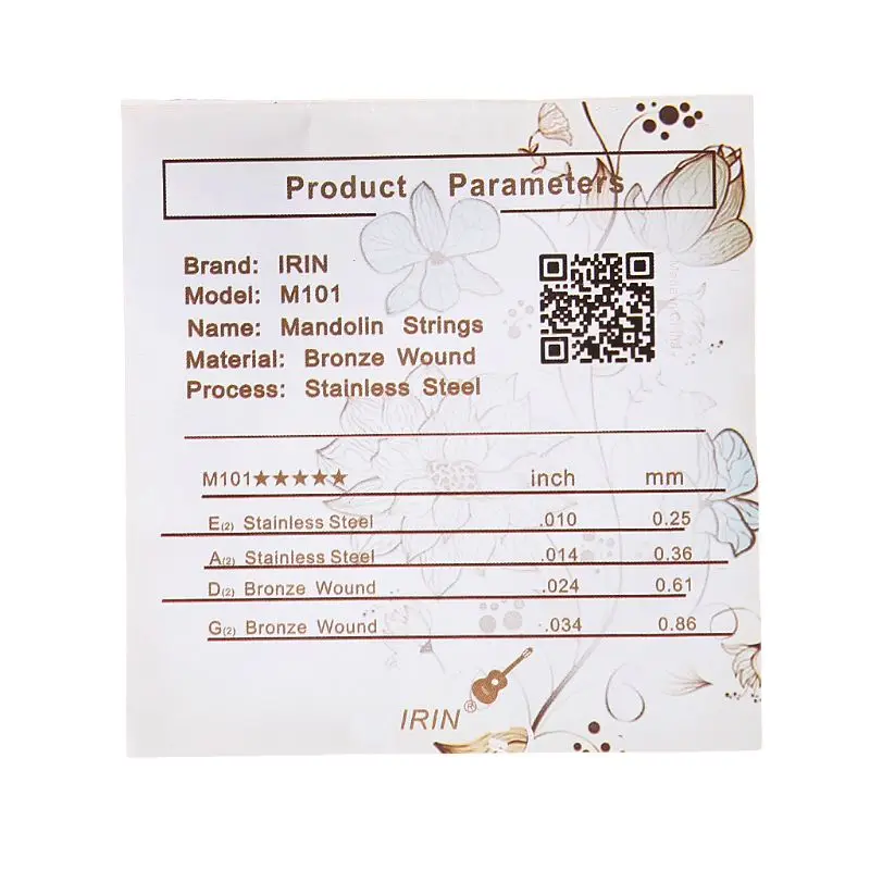 

8pcs/set M101 Mandolin Strings Silver-Plated Stainless Steel Copper Alloy Wound