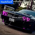 Для 08-14 Dodge Challenger wo Pro Плазменные кольца гало голова Ангельские Глазки RGB светодиодный комплект демонических глаз