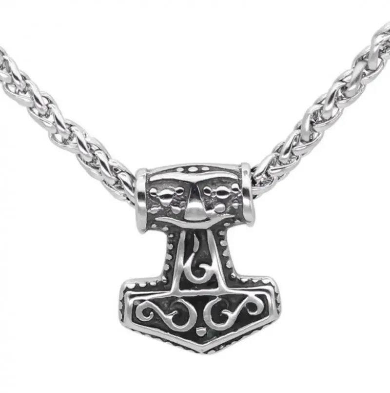 

Viking Necklace Vintage Thor's Hammer Pendant for Men's Jewelry Gifts